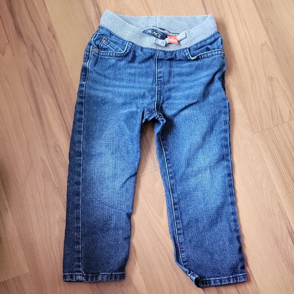 The Children's Place Denim Jeans with Gray Waistband